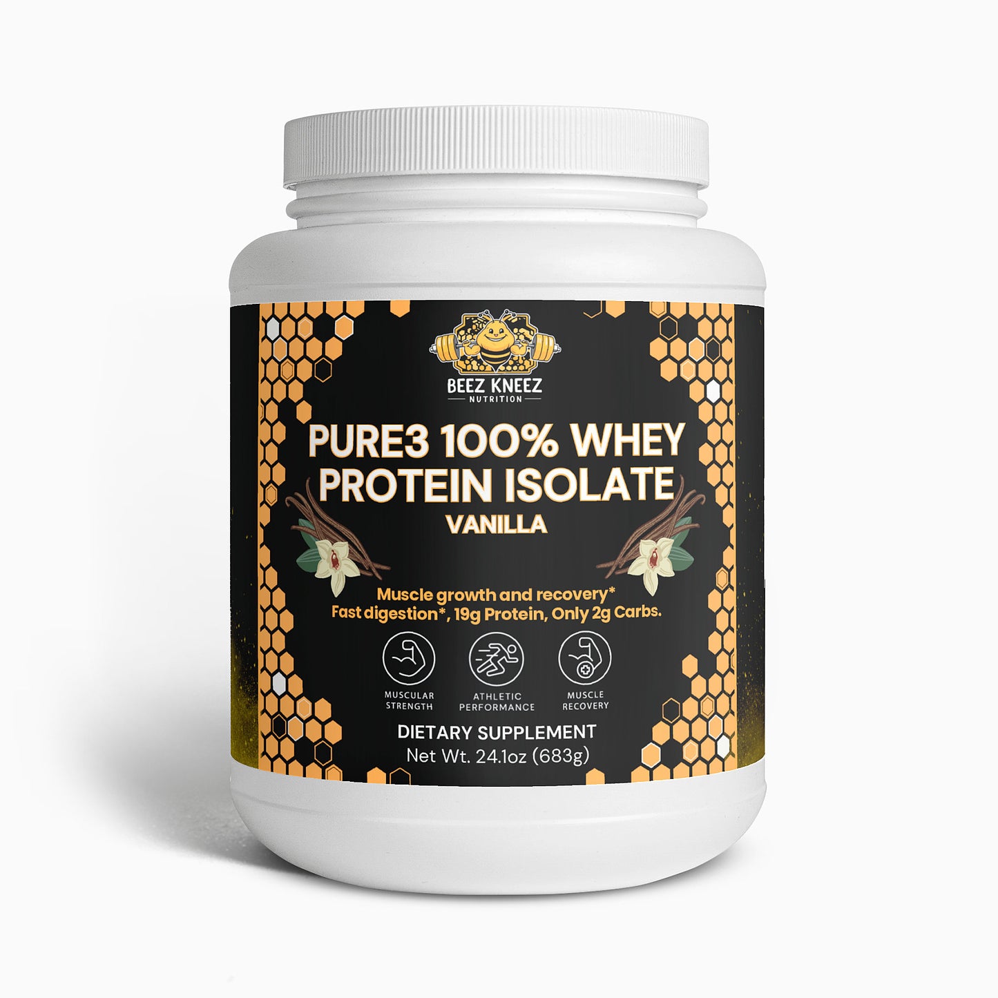 Pure3 100% Whey Protein Isolate (Vanilla)