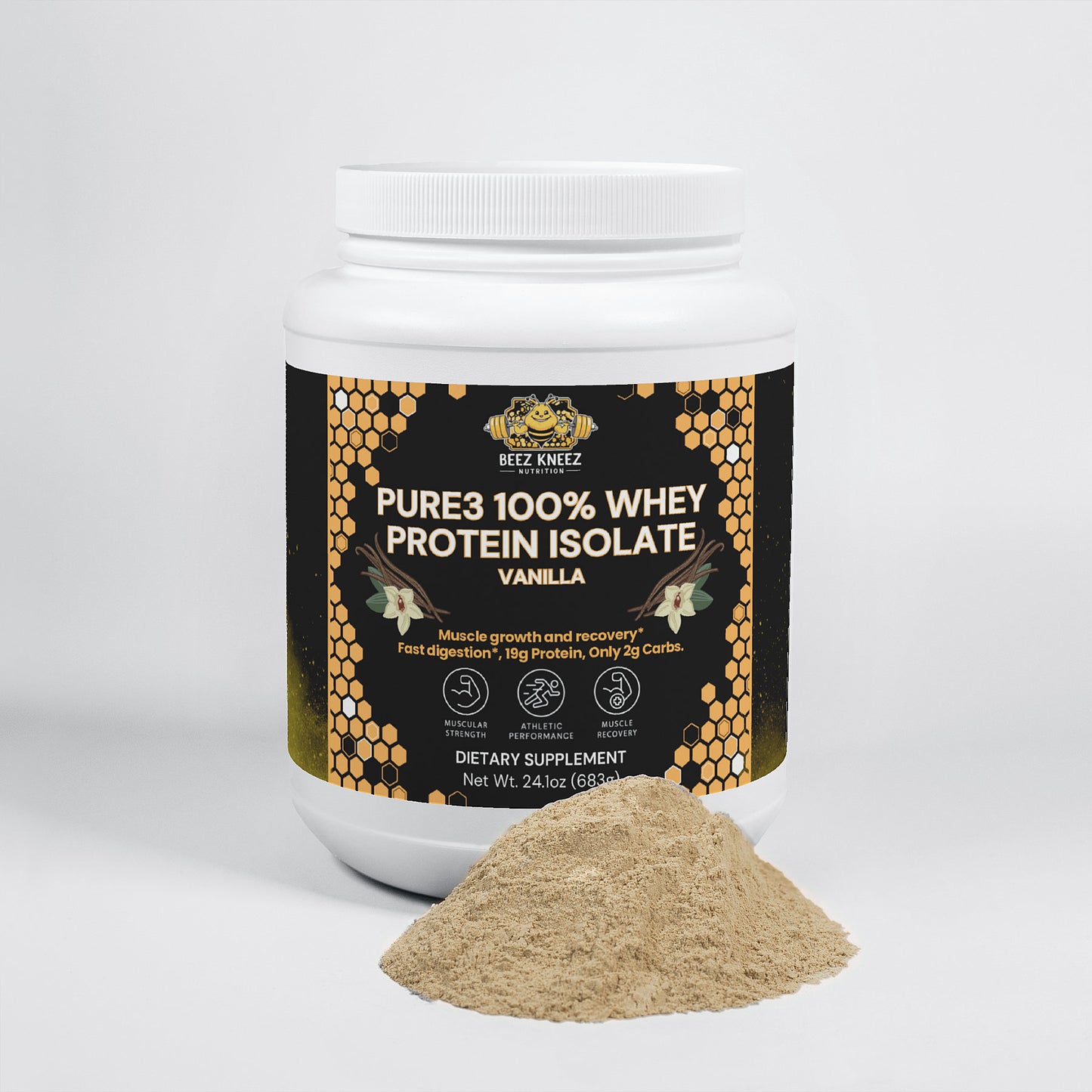 Pure3 100% Whey Protein Isolate (Vanilla)